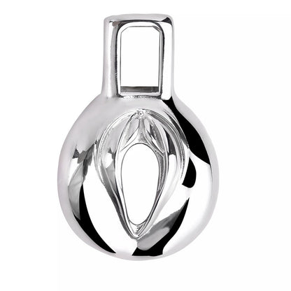 Sissy Metal Chastity Cage Flat Inverted With Belt Hold