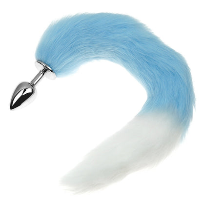 Fox Tail Butt Plug - Agua Blue