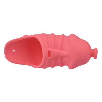 Red Silicone Chastity Cage - M