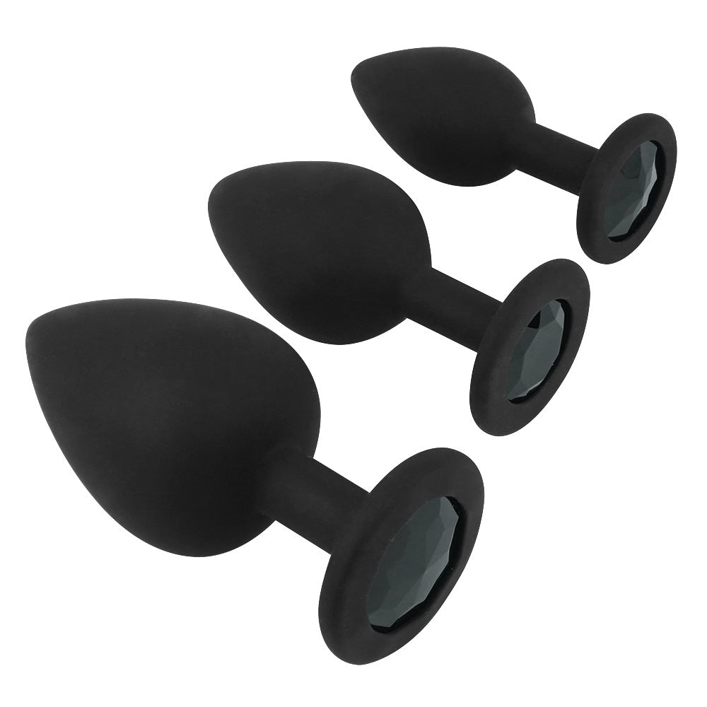 Black Silicone Butt Plug Kit