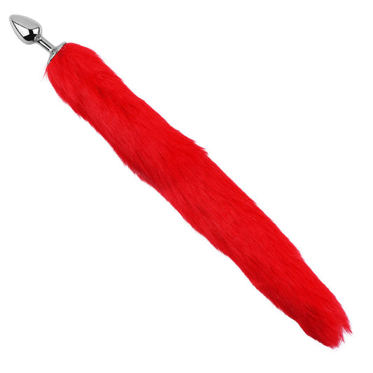 Small Fox Tail Butt Plug - Red