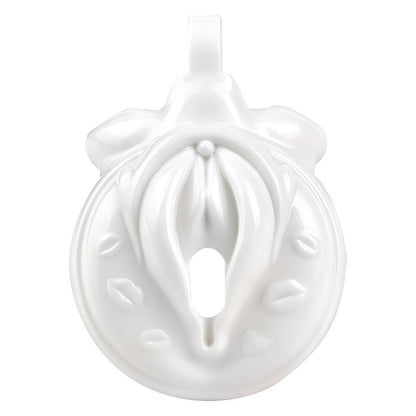 The flat chastity cage ensures comfort and discretion for sissy chastity play, sissy training, and chastity cuck experiences.