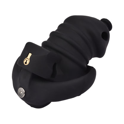 Black Silicone Chastity Cage - Small