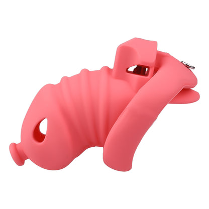 Red Silicone Chastity Cage - Small