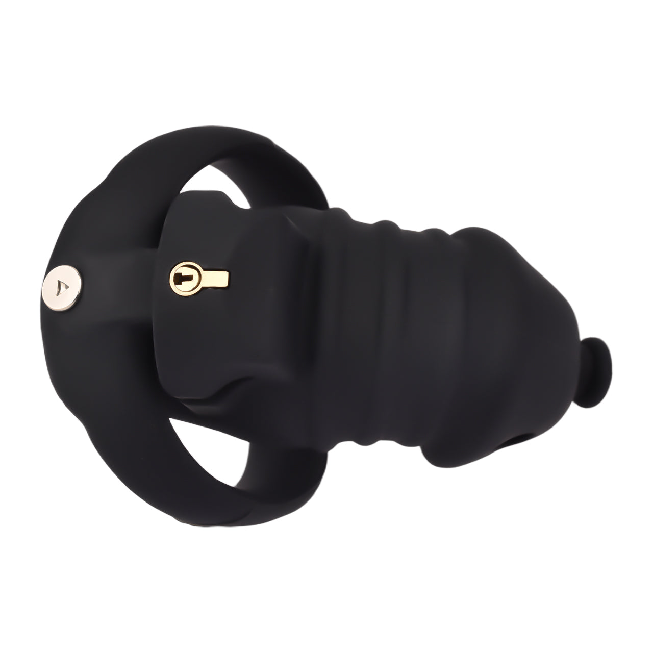 Black Silicone Chastity Cage - Small