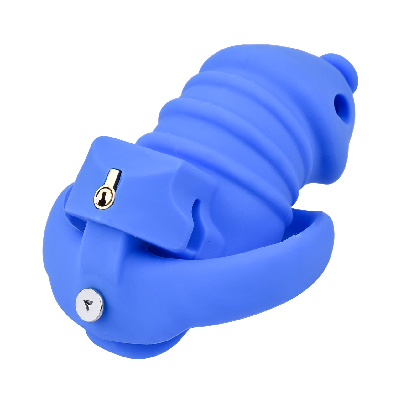 Blue Silicone Chastity Cage - Small