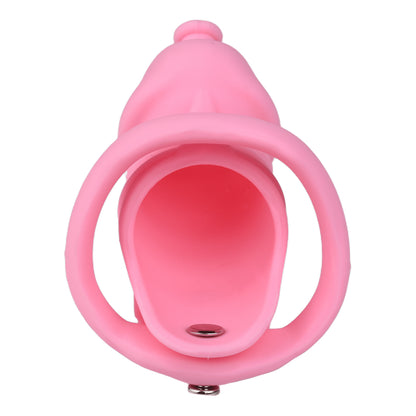 Pink Silicone Chastity Cage - Small