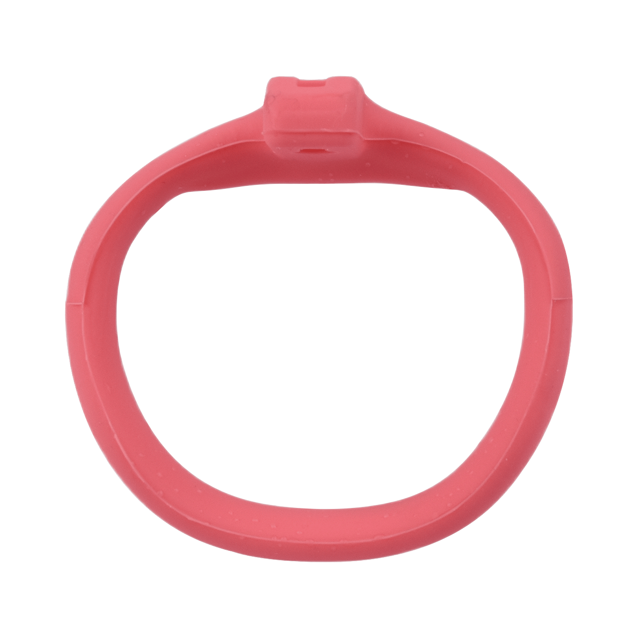 Red Silicone Chastity Cage - M