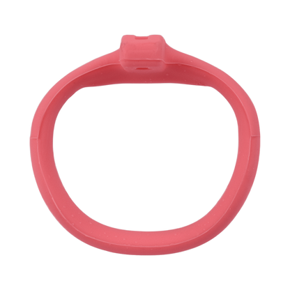 Red Silicone Chastity Cage - M