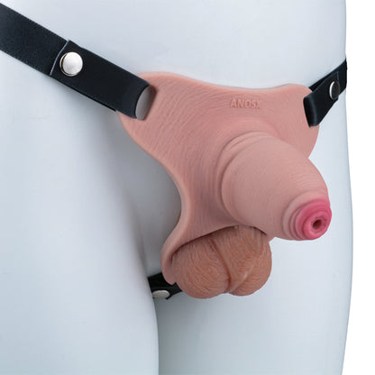 Pink Silicone Chastity Cage - Penis Profile