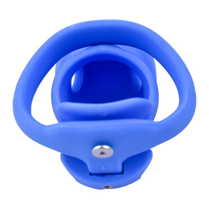 Blue Silicone Chastity Cage - Small