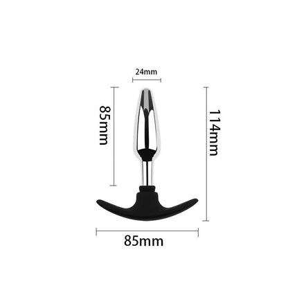 Long Metal Butt Plug - Anchor Base