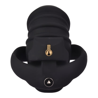 Black Silicone Chastity Cage - Small