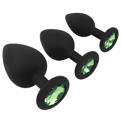 Black Silicone Butt Plug Kit