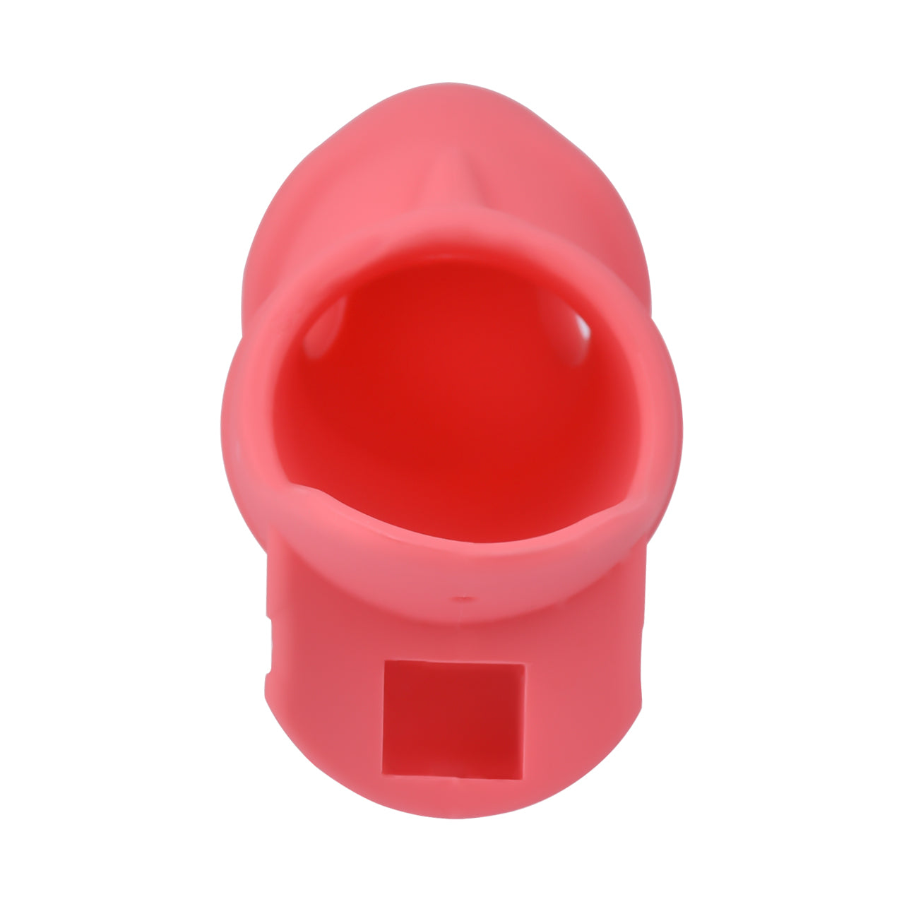 Red Silicone Chastity Cage - M