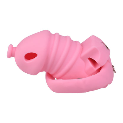 Pink Silicone Chastity Cage - Small