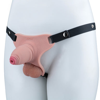 Pink Silicone Chastity Cage - Penis Profile