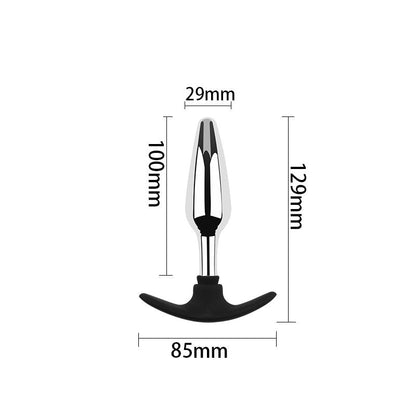 Long Metal Butt Plug - Anchor Base