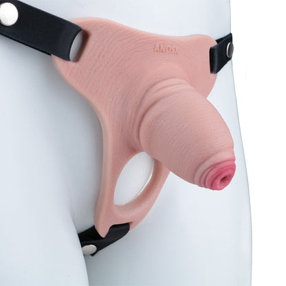 Pink Silicone Chastity Cage - Penis Profile