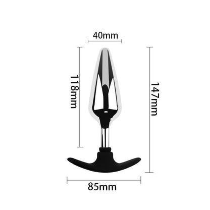 Long Metal Butt Plug - Anchor Base