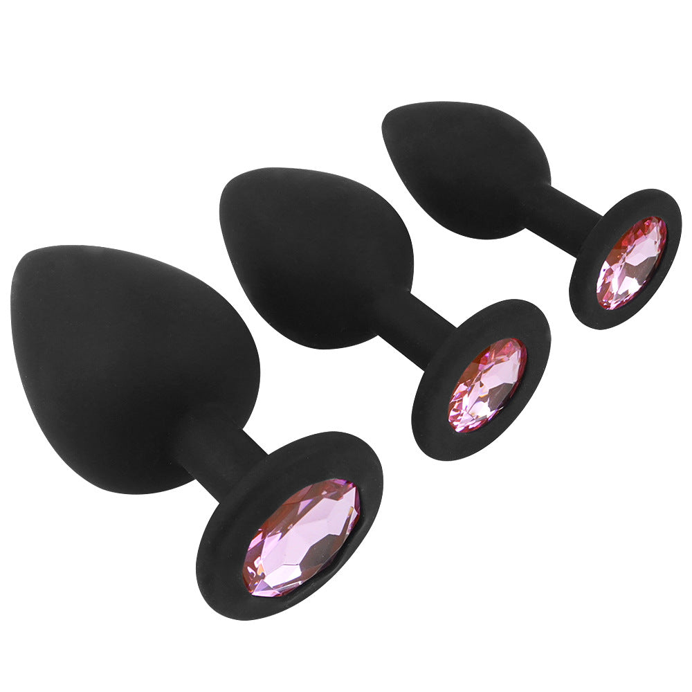 Black Silicone Butt Plug Kit