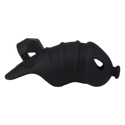 Black Silicone Chastity Cage - M