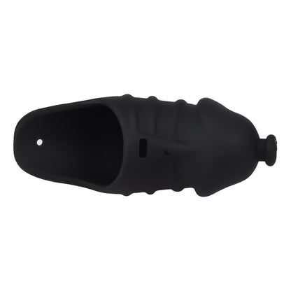 Black Silicone Chastity Cage - M