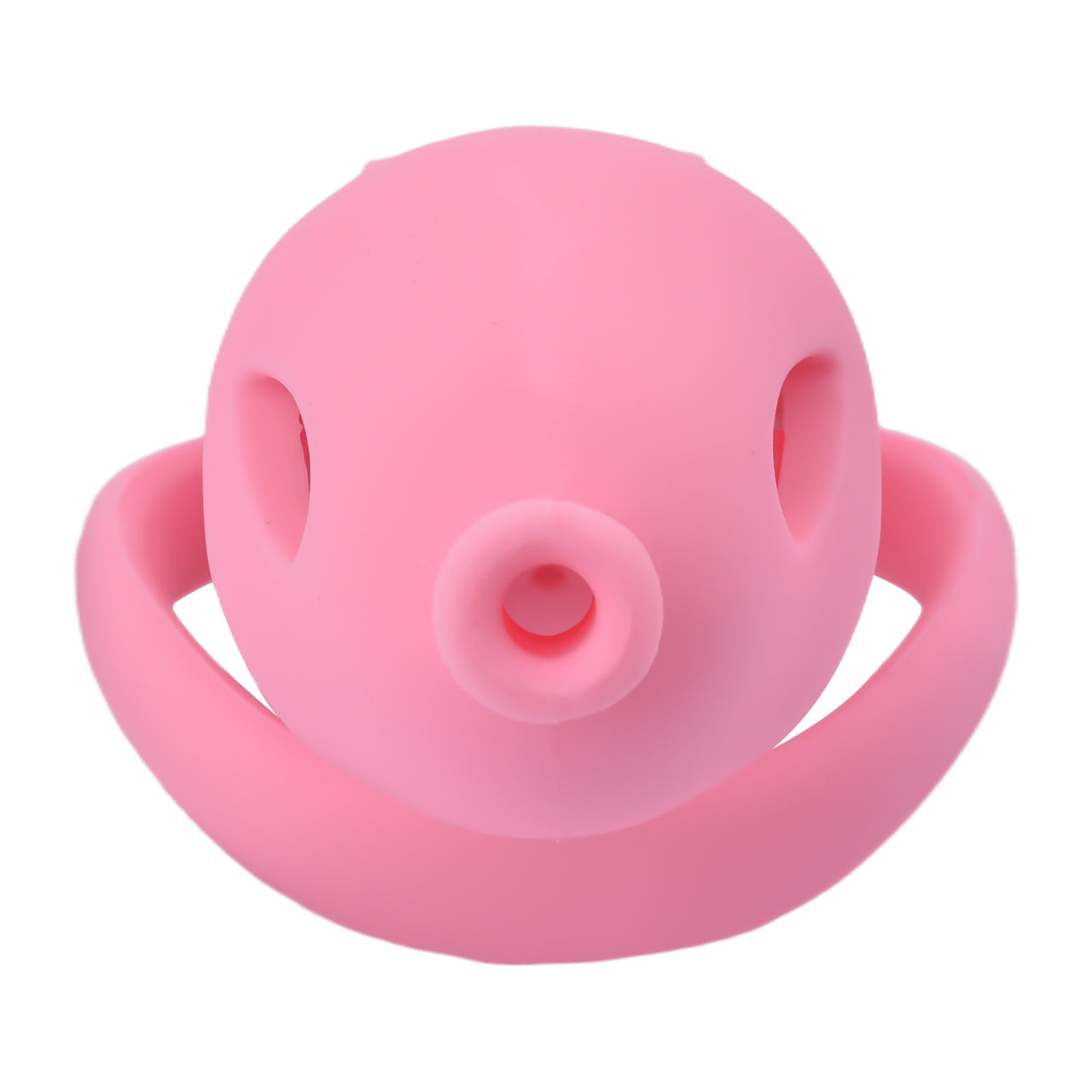 Pink Silicone Chastity Cage - M