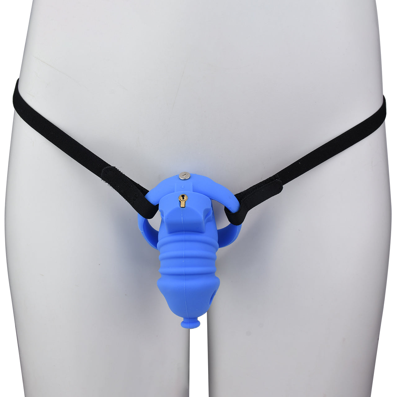 Blue Silicone Chastity Cage - Small