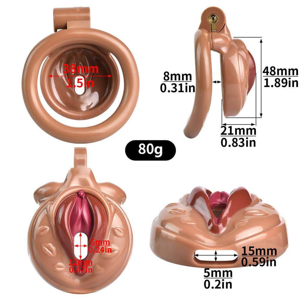 Femdom chastity: Unleash your submissive side with a high-quality chastity cage, designed to enhance your femdom play and keep you under the strict control of your dominant.