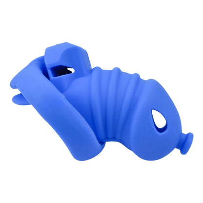 Blue Silicone Chastity Cage - Small