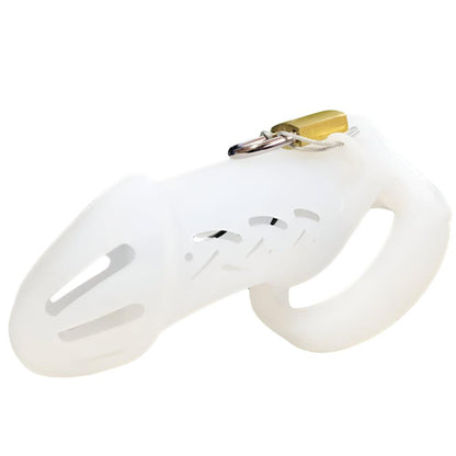 Silicone Chastity Cage - White