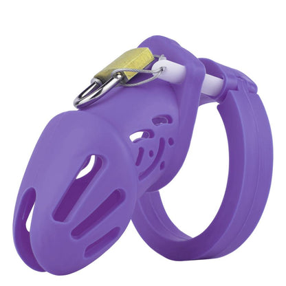 Short Silicone Chastity Cage - Purple