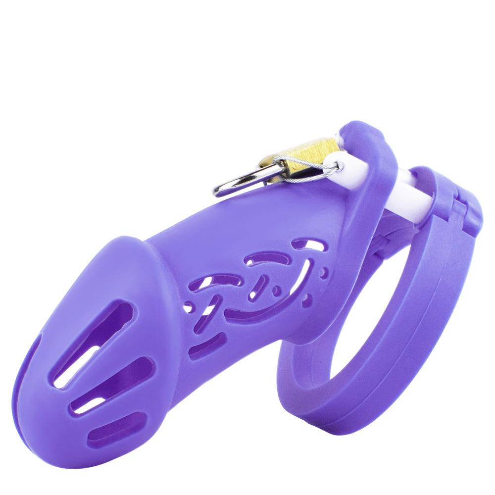 Silicone Chastity Cage - Purple