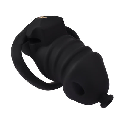 Black Silicone Chastity Cage - Small