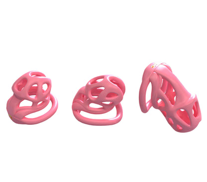 3D Printed Chastity Cage - Pink - Hidden Lock