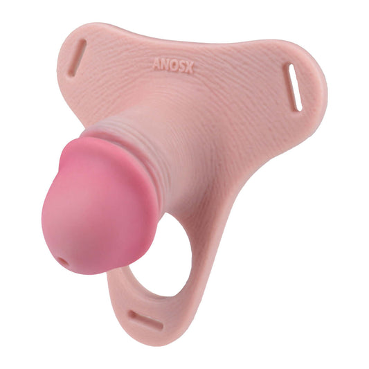 Pink Silicone Chastity Cage - Penis Profile - Full Exposure
