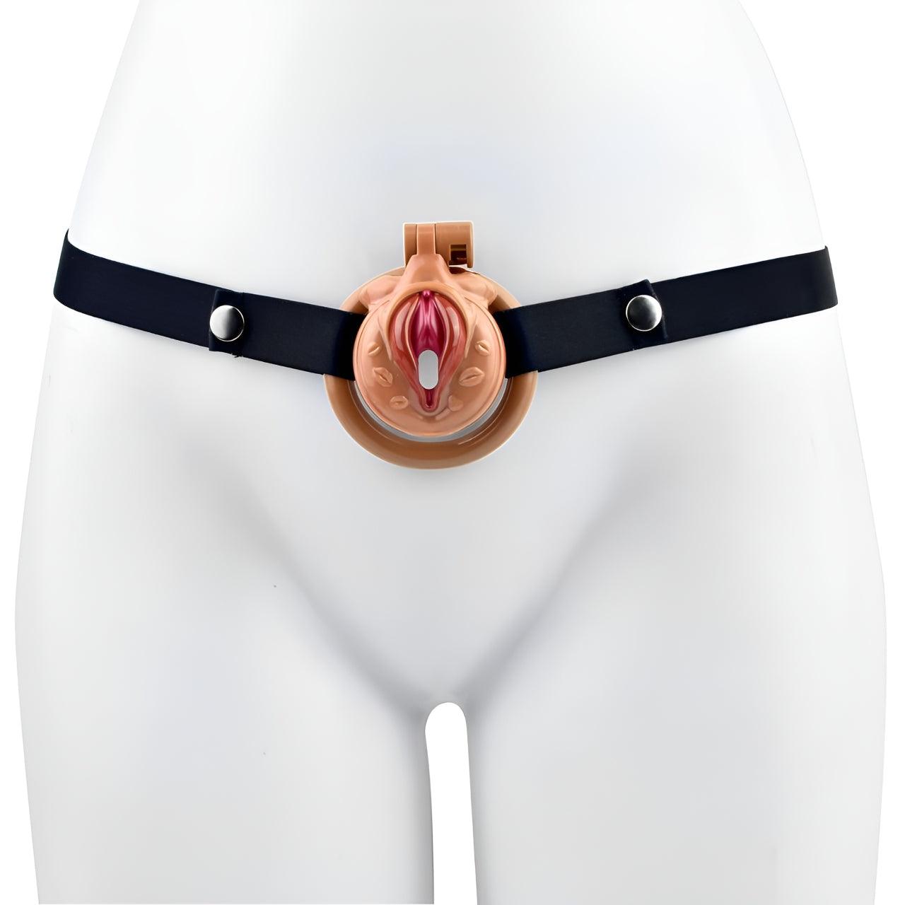 Male chastity device: Secure your submission with our male chastity device, crafted for long-term wear and to maintain control over your desires.