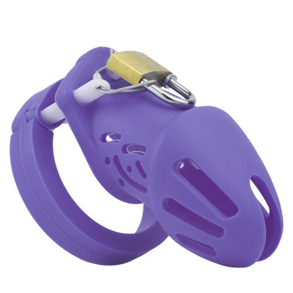 Short Silicone Chastity Cage - Purple