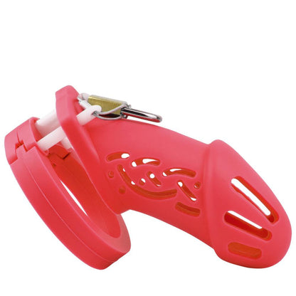 Silicone Chastity Cage - Red