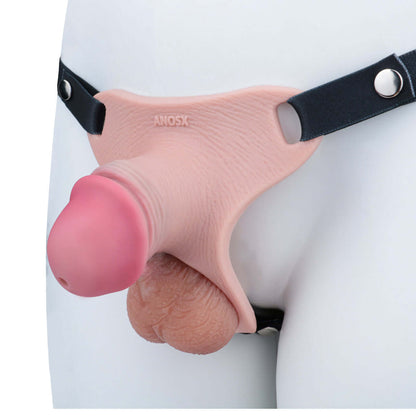 Pink Silicone Chastity Cage - Penis Profile - Full Exposure