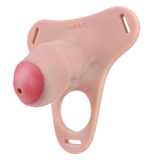 Pink Silicone Chastity Cage - Penis Profile - Cut