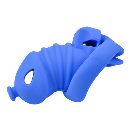 Blue Silicone Chastity Cage - Small