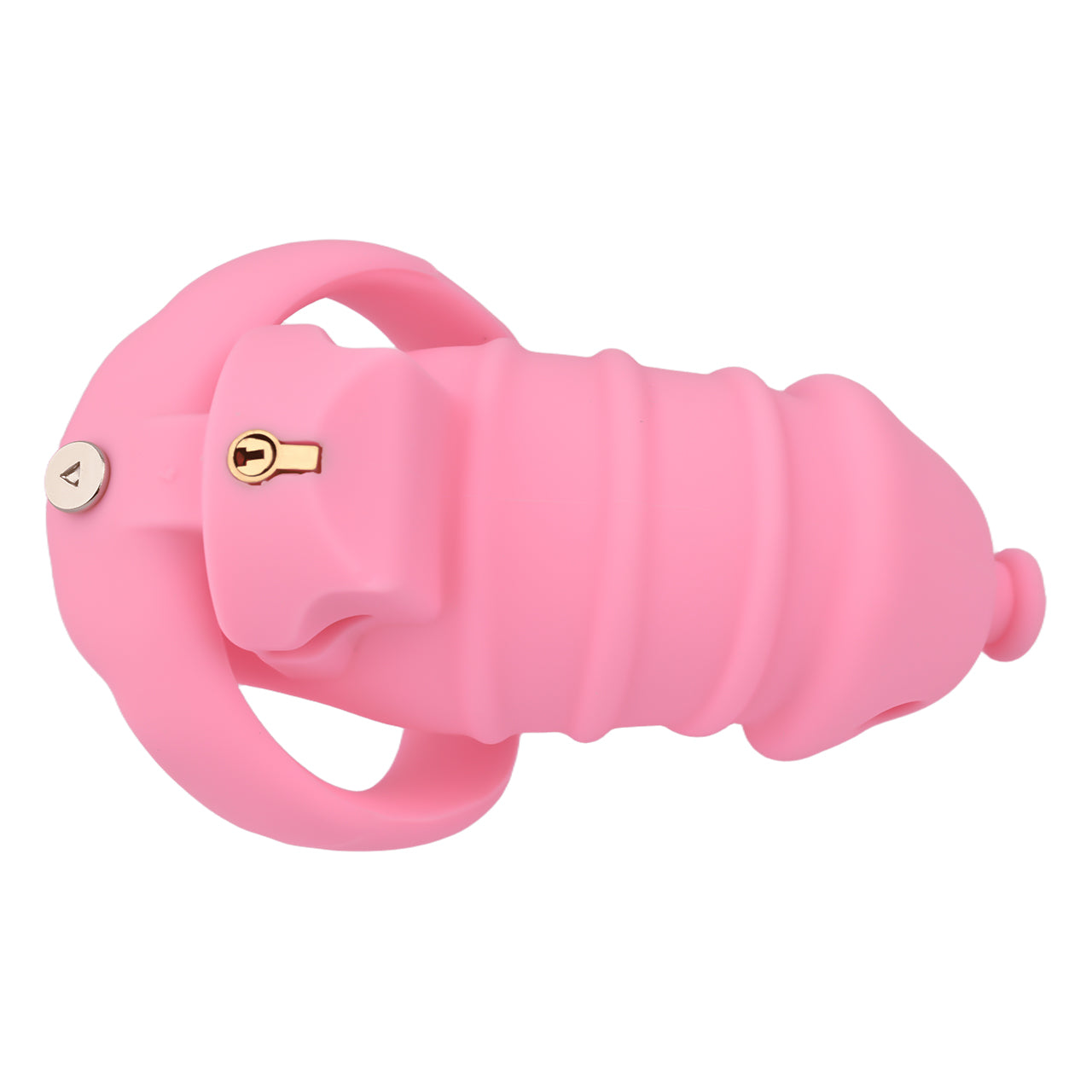 Pink Silicone Chastity Cage - M