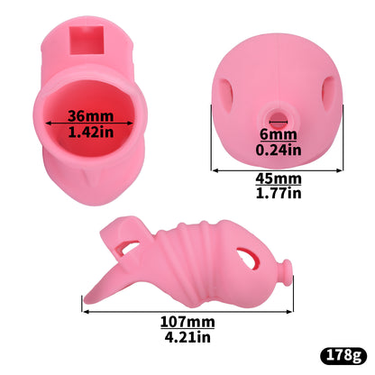 Pink Silicone Chastity Cage - Small