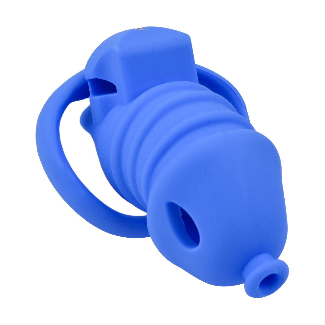 Blue Silicone Chastity Cage - Small