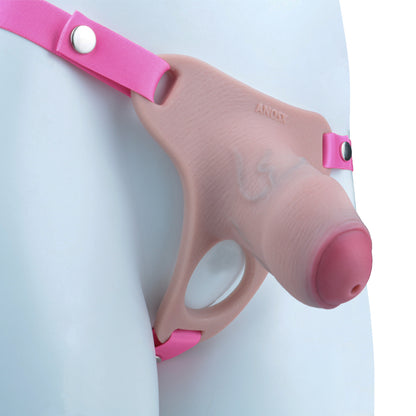 Pink Silicone Chastity Cage - Penis Profile - Cut