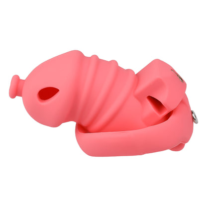 Red Silicone Chastity Cage - Small