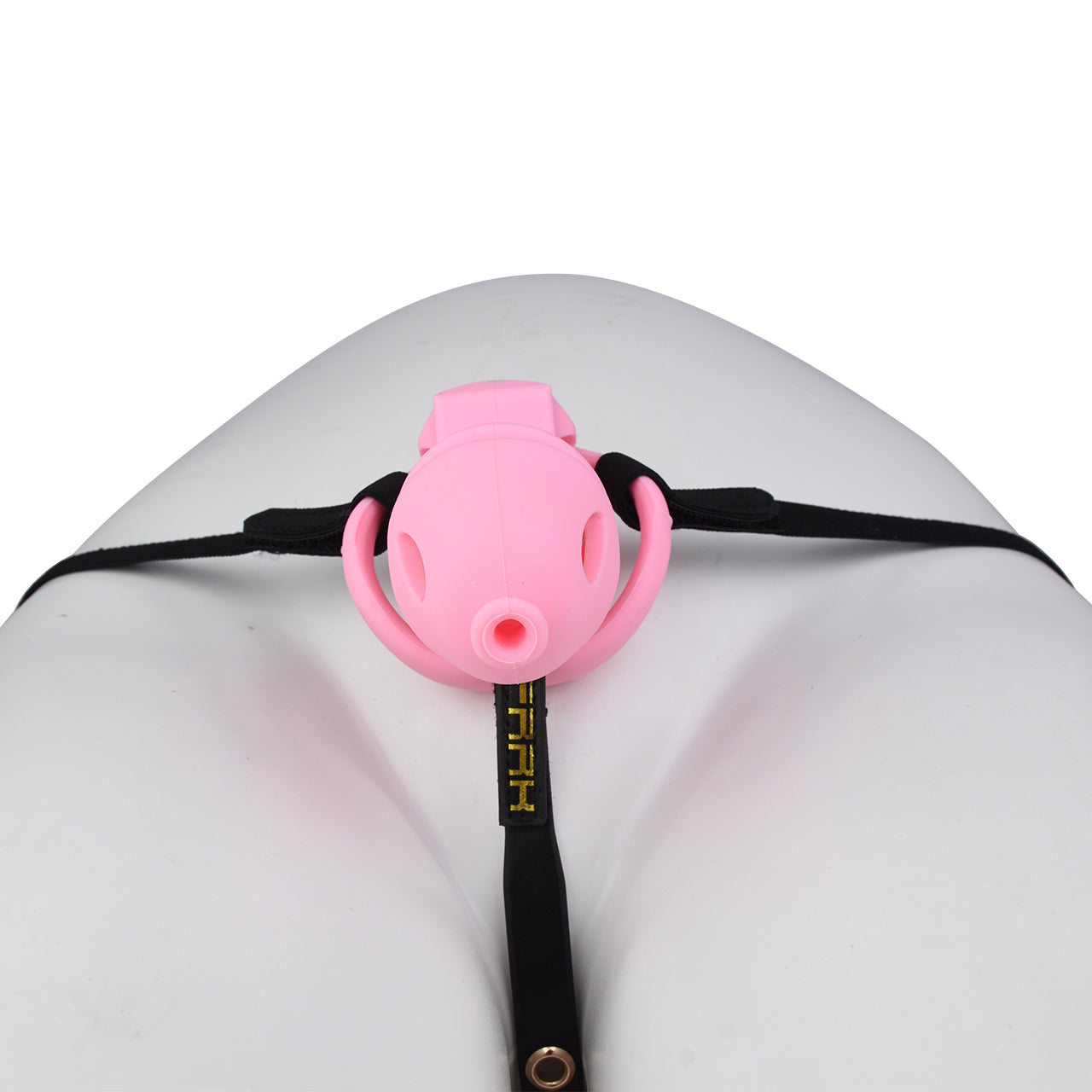 Pink Silicone Chastity Cage - M