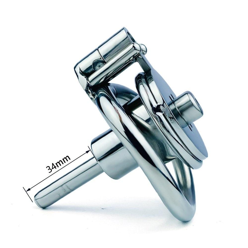 Metal Chastity Cage, Chastity Cage for Men, Metal Chastity Cage, Discreet, Long-Term Wear Chastity Cage, Comfortable Metal Chastity Cage, submissive play, dom sub play, BDSM Cock Cage, Gay Sex Toys, Male Inverted Flat small chastity cage BDSM